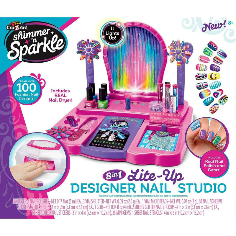 8-in-1 Lite-Up Designer Nail Studio kids cosmetics 8-in-1 Lite-Up Designer Nail Studio 8-in-1 Lite-Up Designer Nail Studio crazart