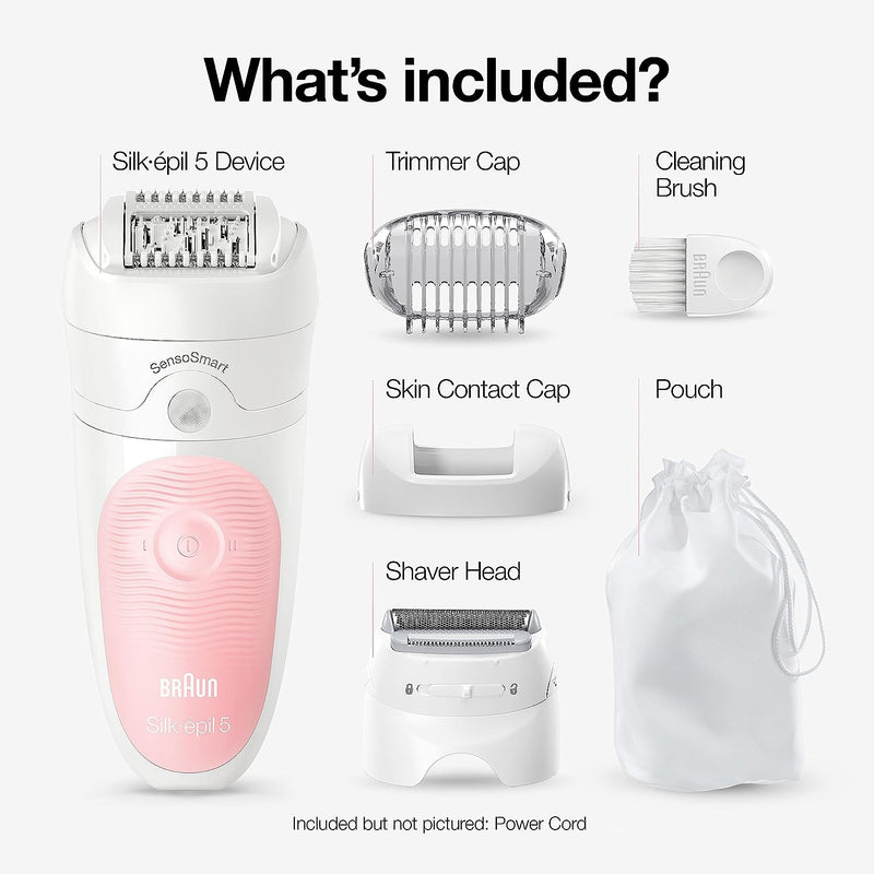 Silk Epil Wet & Dry Epilator With 4 Extras incl. Shaver Head Hair Removal Silk Epil Wet & Dry Epilator With 4 Extras incl. Shaver Head Silk Epil Wet & Dry Epilator With 4 Extras incl. Shaver Head Braun