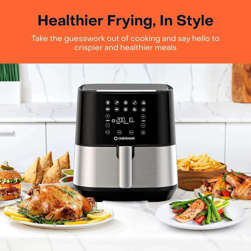 Air Fryer 2 - 5.5L Black & Stainless steel Air Fryers Air Fryer 2 - 5.5L Black & Stainless steel Air Fryer 2 - 5.5L Black & Stainless steel Nutricook