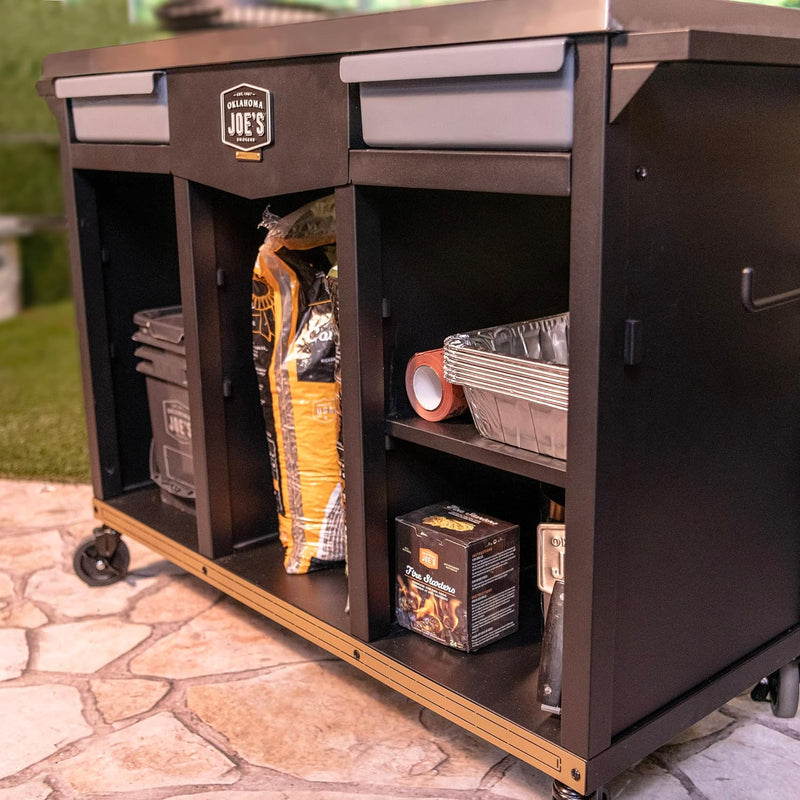 Oklahoma Joe’s® Workstation Dlx Prep & Storage Cart Outdoor Barbque Oklahoma Joe’s® Workstation Dlx Prep & Storage Cart Oklahoma Joe’s® Workstation Dlx Prep & Storage Cart CharBroil