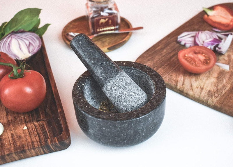 Premium Solid Granite Pestle and Mortar -15.5 cm Outlet Premium Solid Granite Pestle and Mortar -15.5 cm Premium Solid Granite Pestle and Mortar -15.5 cm Savisto