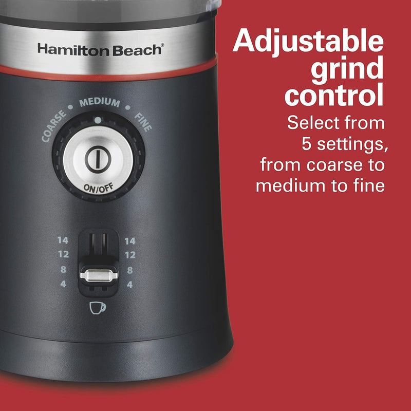 Custom Grind™ Coffee Grinder, Removable Stainless Steel Chamber Coffee Grinders Custom Grind™ Coffee Grinder, Removable Stainless Steel Chamber Custom Grind™ Coffee Grinder, Removable Stainless Steel Chamber Hamilton Beach