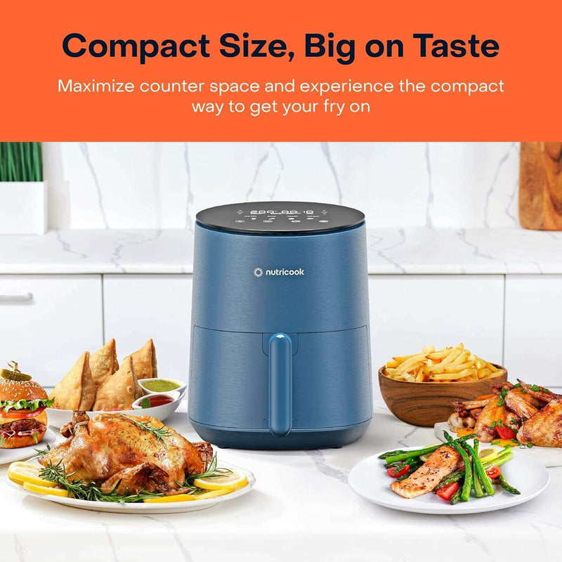 Air Fryer Mini 2 - 3.3L , Blue Air Fryers Air Fryer Mini 2 - 3.3L , Blue Air Fryer Mini 2 - 3.3L , Blue Nutricook