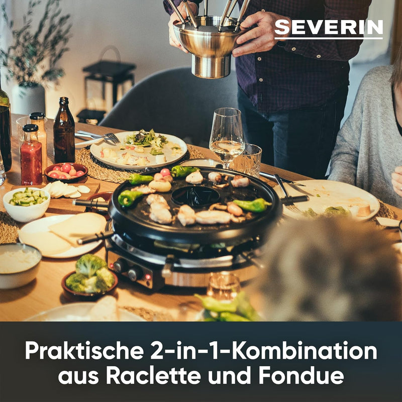 Raclette & Fondue Set - 8 Persons, 1900w Raclette Raclette & Fondue Set - 8 Persons, 1900w Raclette & Fondue Set - 8 Persons, 1900w Severin