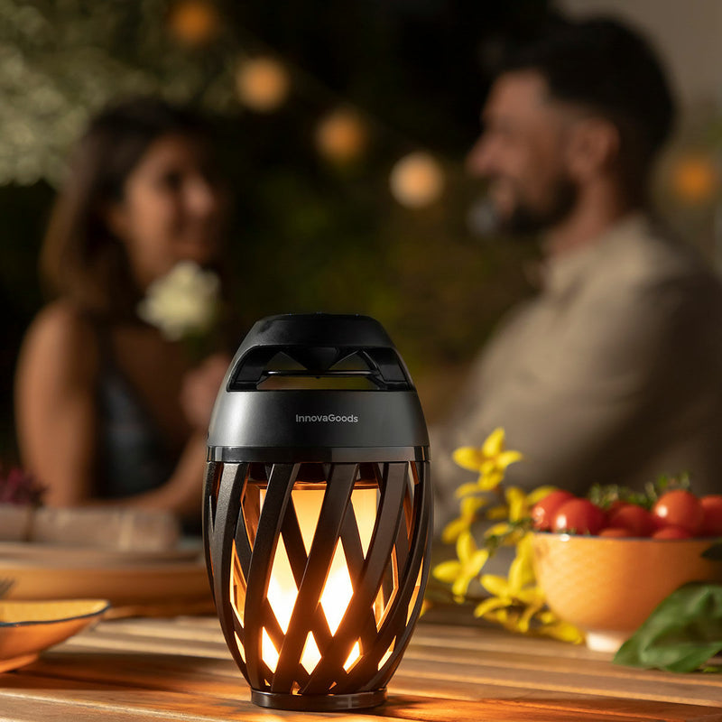 Wireless Speaker with Flame Effect LED Spekkle light Wireless Speaker with Flame Effect LED Spekkle Wireless Speaker with Flame Effect LED Spekkle InnovaGoods