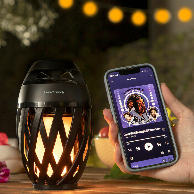 Wireless Speaker with Flame Effect LED Spekkle light Wireless Speaker with Flame Effect LED Spekkle Wireless Speaker with Flame Effect LED Spekkle InnovaGoods