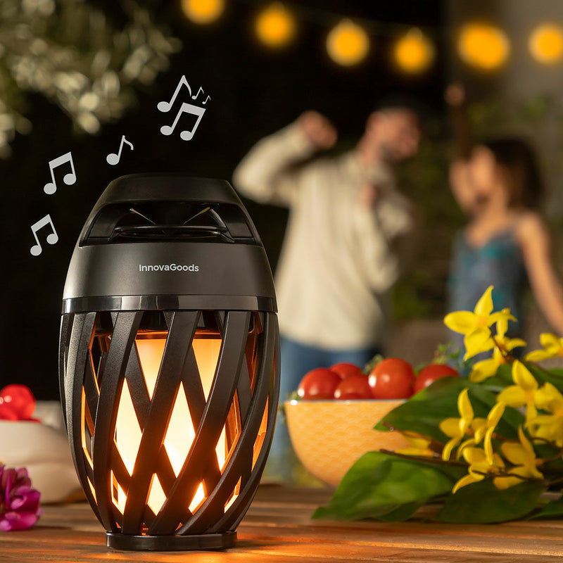 Wireless Speaker with Flame Effect LED Spekkle light Wireless Speaker with Flame Effect LED Spekkle Wireless Speaker with Flame Effect LED Spekkle InnovaGoods