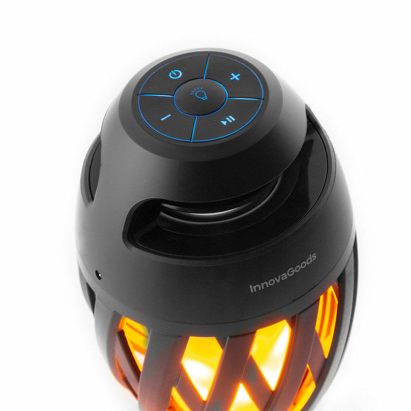 Wireless Speaker with Flame Effect LED Spekkle light Wireless Speaker with Flame Effect LED Spekkle Wireless Speaker with Flame Effect LED Spekkle InnovaGoods