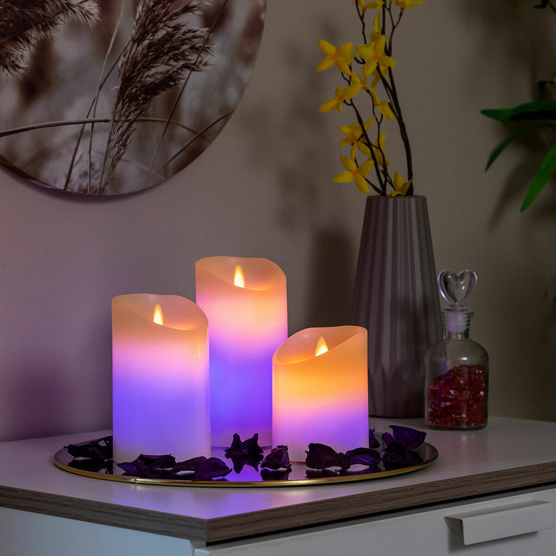 Multicolour Flame-Effect LED Candles with Remote Control Lendles Home decor Multicolour Flame-Effect LED Candles with Remote Control Lendles Multicolour Flame-Effect LED Candles with Remote Control Lendles InnovaGoods