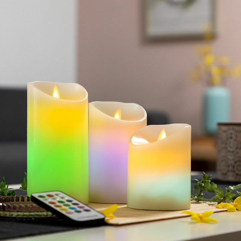 Multicolour Flame-Effect LED Candles with Remote Control Lendles Home decor Multicolour Flame-Effect LED Candles with Remote Control Lendles Multicolour Flame-Effect LED Candles with Remote Control Lendles InnovaGoods