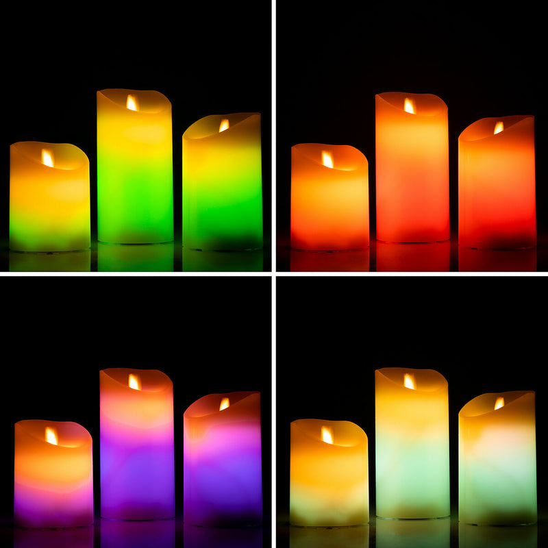 Multicolour Flame-Effect LED Candles with Remote Control Lendles Home decor Multicolour Flame-Effect LED Candles with Remote Control Lendles Multicolour Flame-Effect LED Candles with Remote Control Lendles InnovaGoods