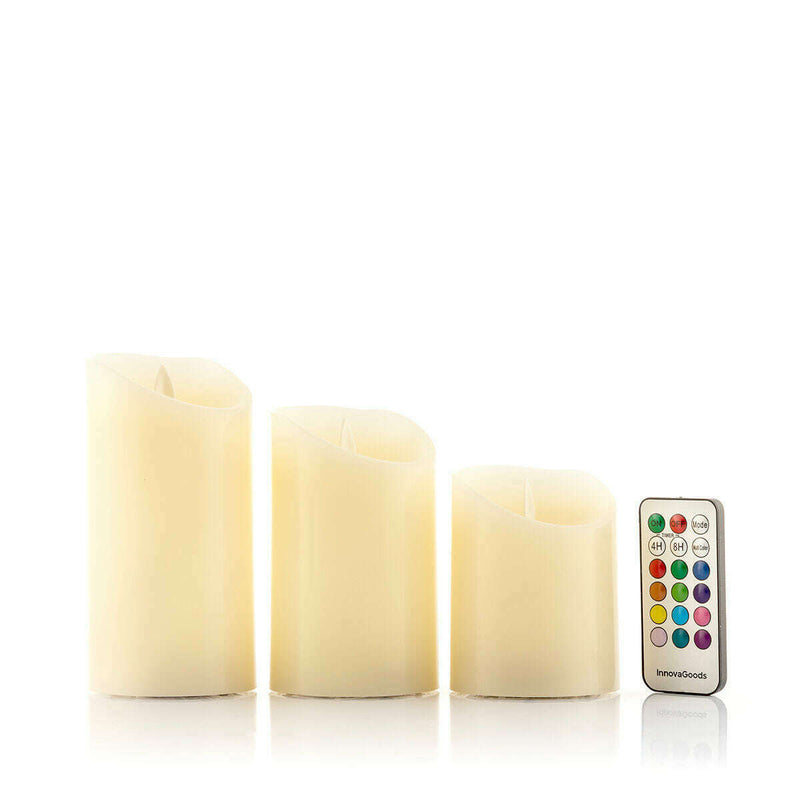 Multicolour Flame-Effect LED Candles with Remote Control Lendles Home decor Multicolour Flame-Effect LED Candles with Remote Control Lendles Multicolour Flame-Effect LED Candles with Remote Control Lendles InnovaGoods