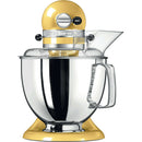 The German Outlet, KitchenAid, 4.8L Artisan Stand Mixer, Majestic Yellow + Pouring Shield & Extra Bowl