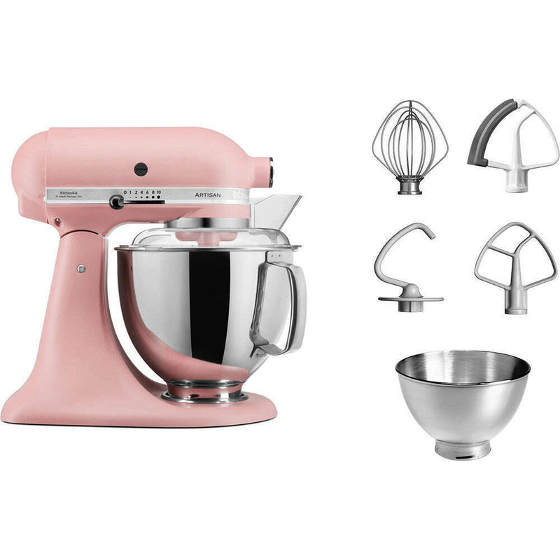 4.8L Artisan Stand Mixer, Dried Rose + Poring Shield & Extra Bowl Food Mixers & Blenders 4.8L Artisan Stand Mixer, Dried Rose + Poring Shield & Extra Bowl 4.8L Artisan Stand Mixer, Dried Rose + Poring Shield & Extra Bowl KitchenAid