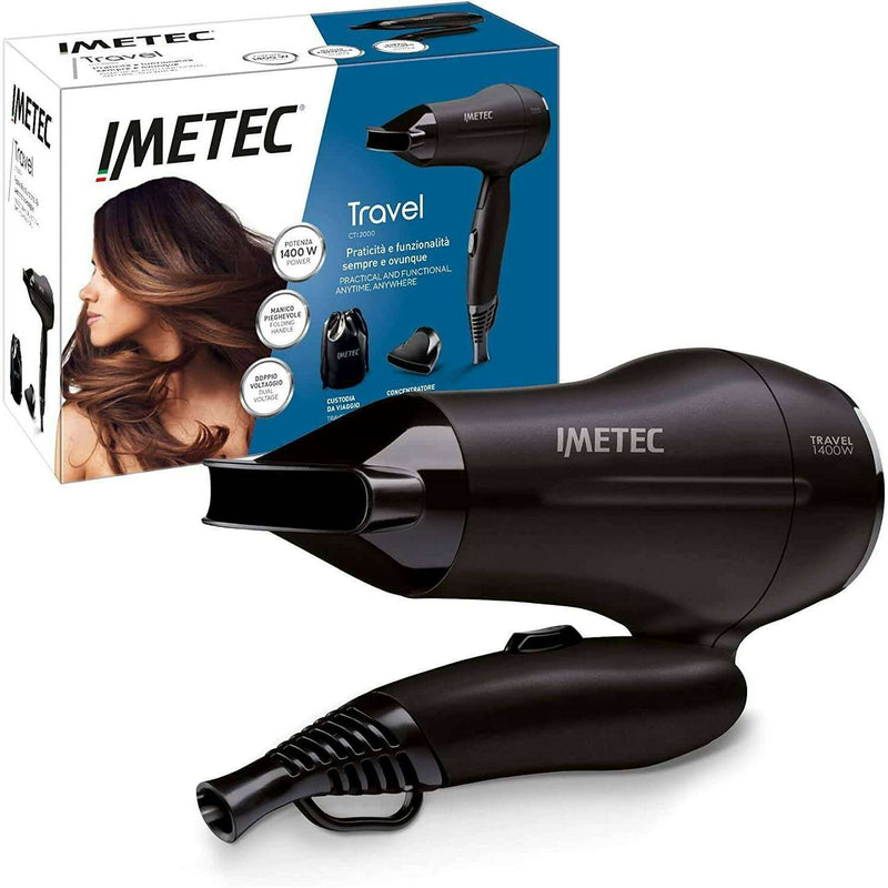 Travel Hairdryer, 1400w Hair Dryers Travel Hairdryer, 1400w Travel Hairdryer, 1400w Imetec