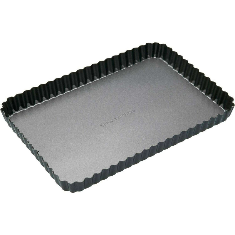 MasterClass Non-Stick Loose Base Fluted Rectangular Flan / Quiche Bakeware MasterClass Non-Stick Loose Base Fluted Rectangular Flan / Quiche MasterClass Non-Stick Loose Base Fluted Rectangular Flan / Quiche KitchenCraft