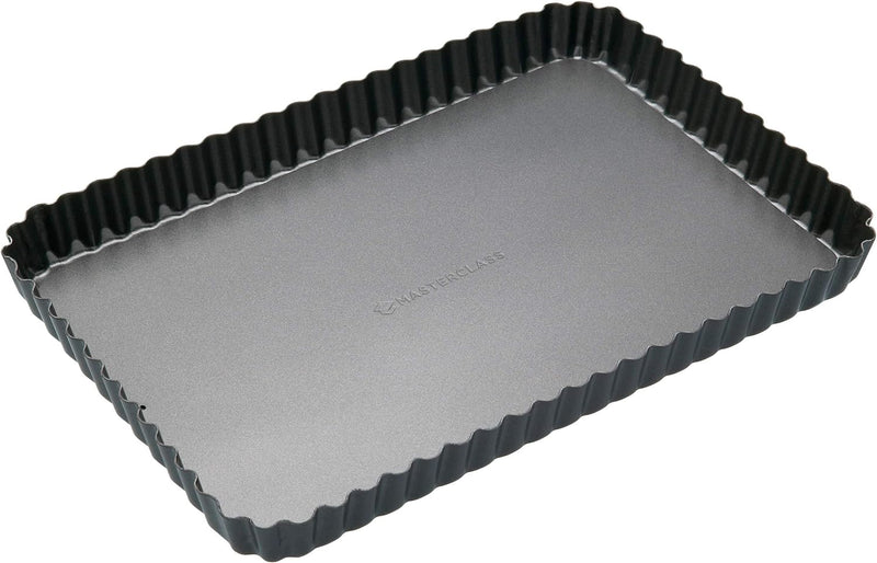 MasterClass Non-Stick Loose Base Fluted Rectangular Flan / Quiche Bakeware MasterClass Non-Stick Loose Base Fluted Rectangular Flan / Quiche MasterClass Non-Stick Loose Base Fluted Rectangular Flan / Quiche KitchenCraft