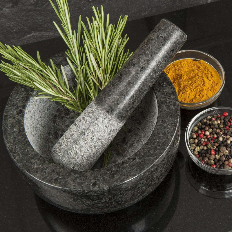 Premium Solid Granite Pestle and Mortar -15.5 cm Outlet Premium Solid Granite Pestle and Mortar -15.5 cm Premium Solid Granite Pestle and Mortar -15.5 cm Savisto