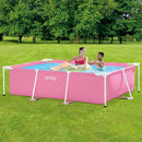 Pink Rectangular Frame Pool 220x150x60 cm home pool Pink Rectangular Frame Pool 220x150x60 cm Pink Rectangular Frame Pool 220x150x60 cm Intex
