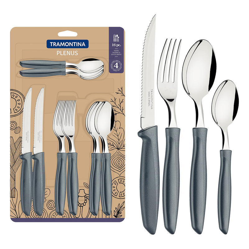 16-Piece Cutlery Set Stainless Steel for 4 People Outlet 16-Piece Cutlery Set Stainless Steel for 4 People 16-Piece Cutlery Set Stainless Steel for 4 People Tramontina