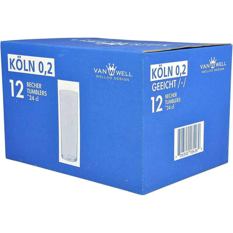 Dozen - Koln 0.2L Glass (24cl) Outlet Dozen - Koln 0.2L Glass (24cl) Dozen - Koln 0.2L Glass (24cl) VanWell