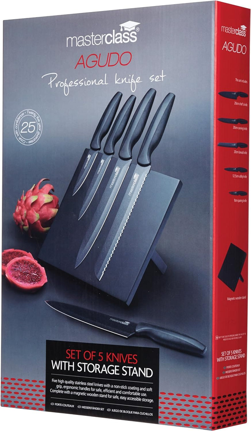 MasterClass Agudo 5 Piece Set with Storage Stand Kitchen Knives MasterClass Agudo 5 Piece Set with Storage Stand MasterClass Agudo 5 Piece Set with Storage Stand KitchenCraft