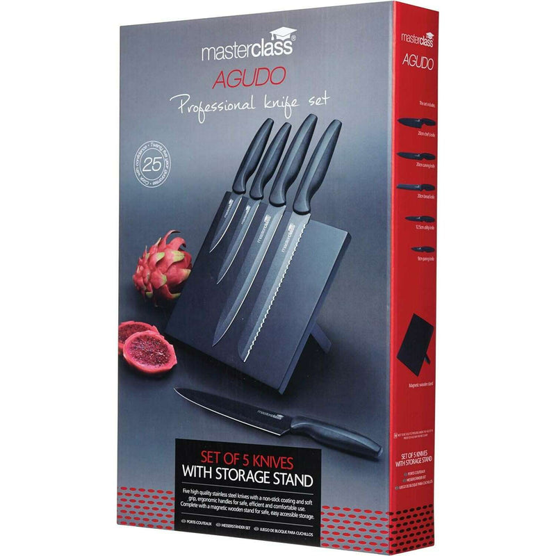 MasterClass Agudo 5 Piece Set with Storage Stand Kitchen Knives MasterClass Agudo 5 Piece Set with Storage Stand MasterClass Agudo 5 Piece Set with Storage Stand KitchenCraft