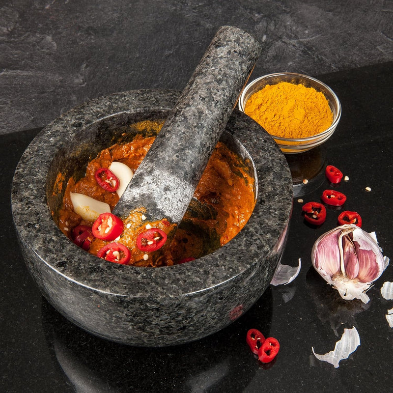 Premium Solid Granite Pestle and Mortar -15.5 cm Outlet Premium Solid Granite Pestle and Mortar -15.5 cm Premium Solid Granite Pestle and Mortar -15.5 cm Savisto