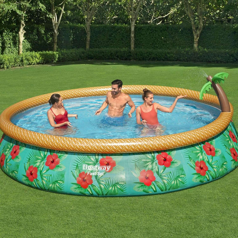 Family Pool Paradise Palm 4.57m x 84cm home pool Family Pool Paradise Palm 4.57m x 84cm Family Pool Paradise Palm 4.57m x 84cm Bestway