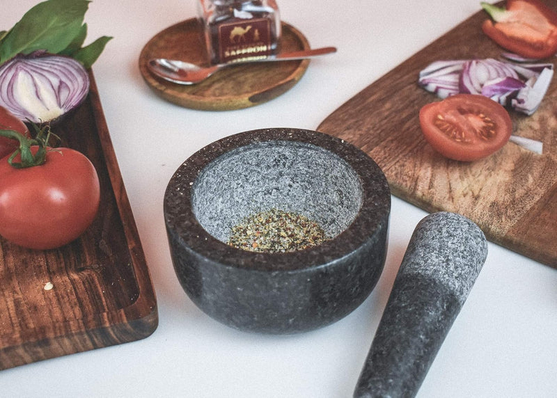 Premium Solid Granite Pestle and Mortar -15.5 cm Outlet Premium Solid Granite Pestle and Mortar -15.5 cm Premium Solid Granite Pestle and Mortar -15.5 cm Savisto