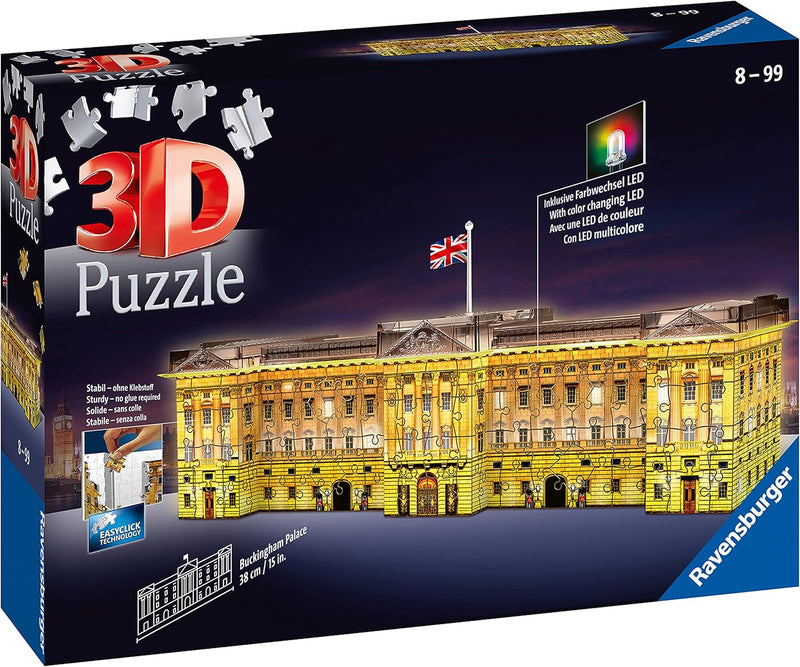 216 Pieces 3D Puzzle, Buckingham Palace Glows in the Dark puzzle Kids 216 Pieces 3D Puzzle, Buckingham Palace Glows in the Dark 216 Pieces 3D Puzzle, Buckingham Palace Glows in the Dark Ravensburger