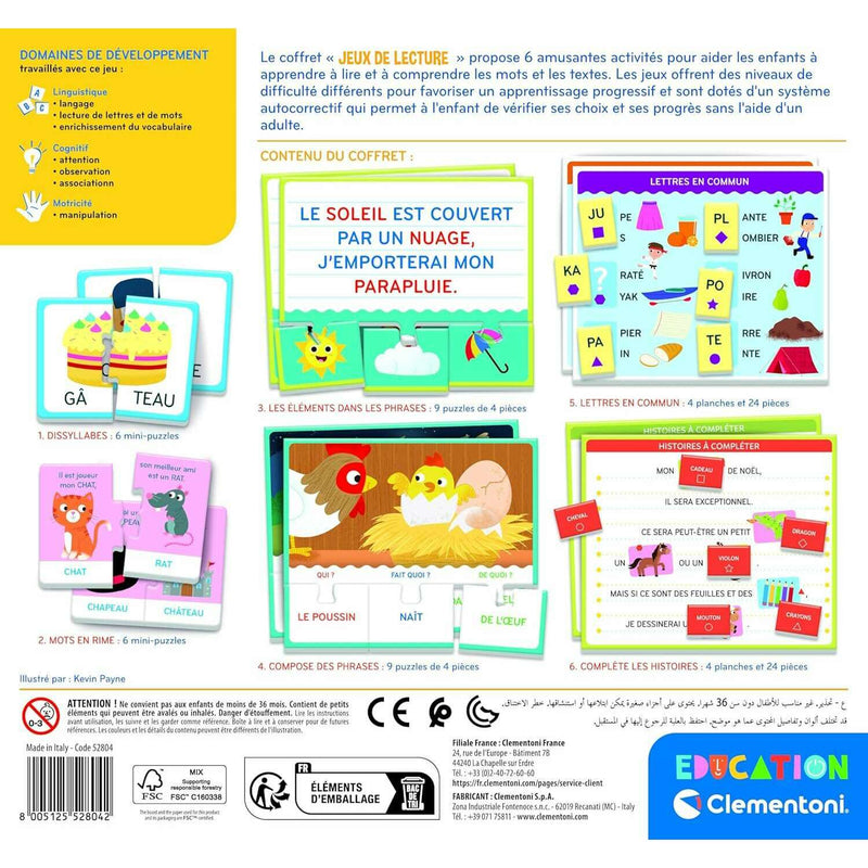 Jeux de Lecture Educational Games Jeux de Lecture Jeux de Lecture CLEMENTONI