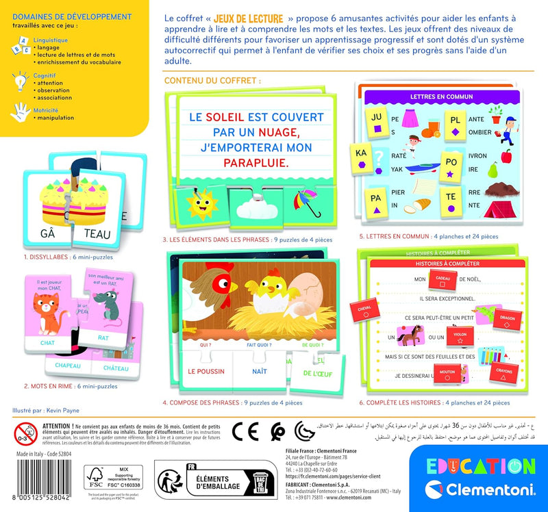 Jeux de Lecture Educational Games Jeux de Lecture Jeux de Lecture CLEMENTONI