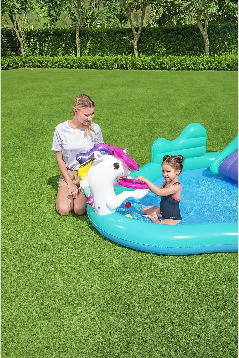 Magical Unicorn Carriage Play Center 274x198x137cm Kids Inflatables Magical Unicorn Carriage Play Center 274x198x137cm Magical Unicorn Carriage Play Center 274x198x137cm Bestway