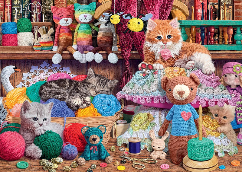 1000 Pieces Puzzle, Knitty Kitty puzzle 1000 Pieces Puzzle, Knitty Kitty 1000 Pieces Puzzle, Knitty Kitty Ravensburger