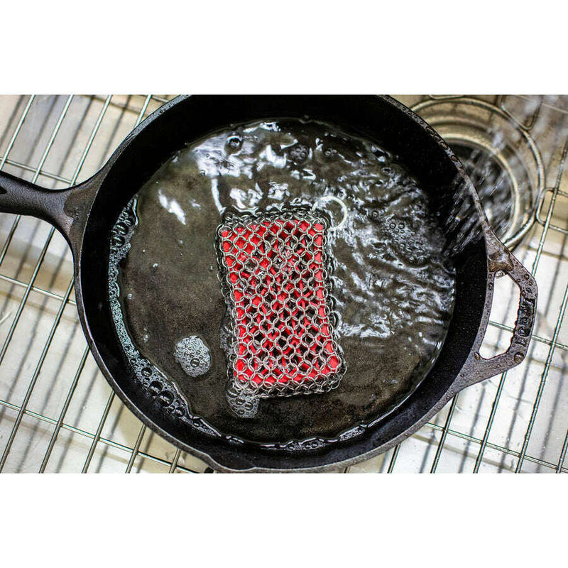 Red Chainmail Scrubbing Pad Cast Iron Red Chainmail Scrubbing Pad Red Chainmail Scrubbing Pad Lodge