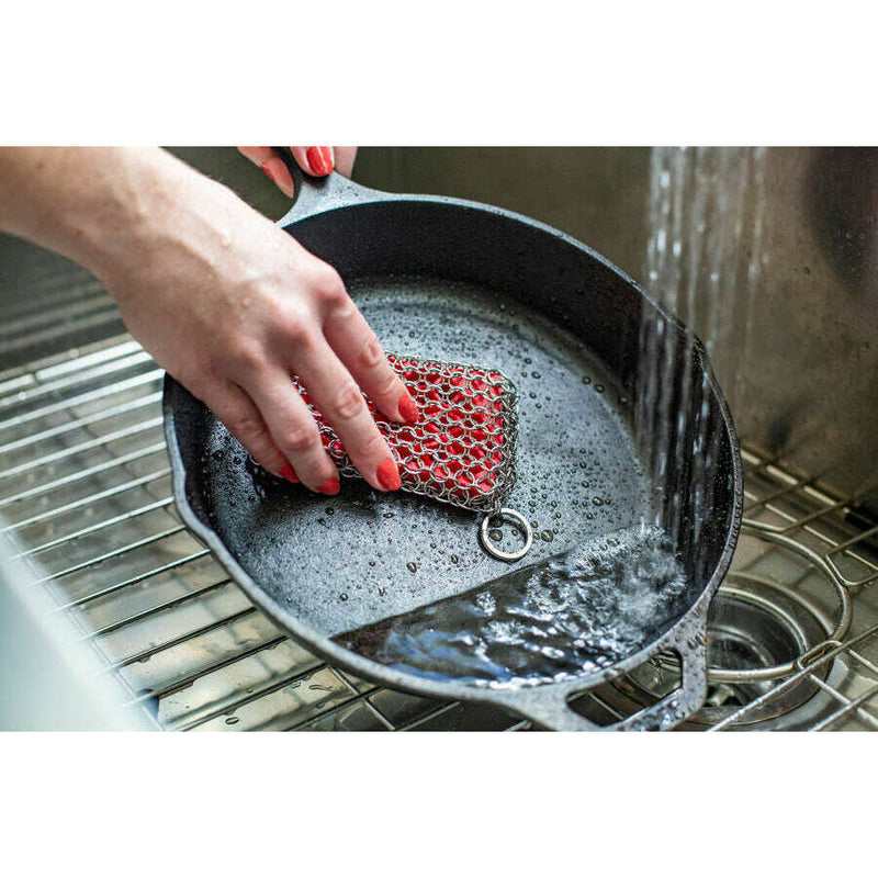 Red Chainmail Scrubbing Pad Cast Iron Red Chainmail Scrubbing Pad Red Chainmail Scrubbing Pad Lodge