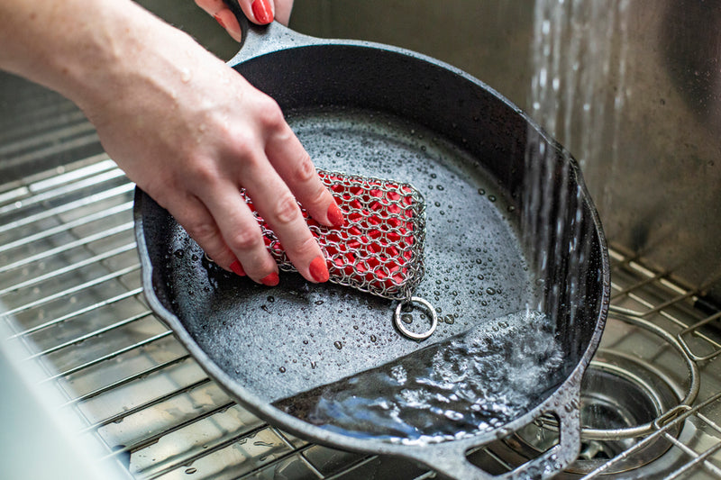 Red Chainmail Scrubbing Pad Cast Iron Red Chainmail Scrubbing Pad Red Chainmail Scrubbing Pad Lodge