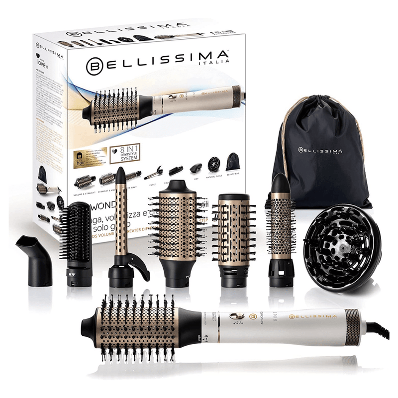 Air Wonder 8 in 1 Hot Air Brush hair brush Air Wonder 8 in 1 Hot Air Brush Air Wonder 8 in 1 Hot Air Brush Bellissima