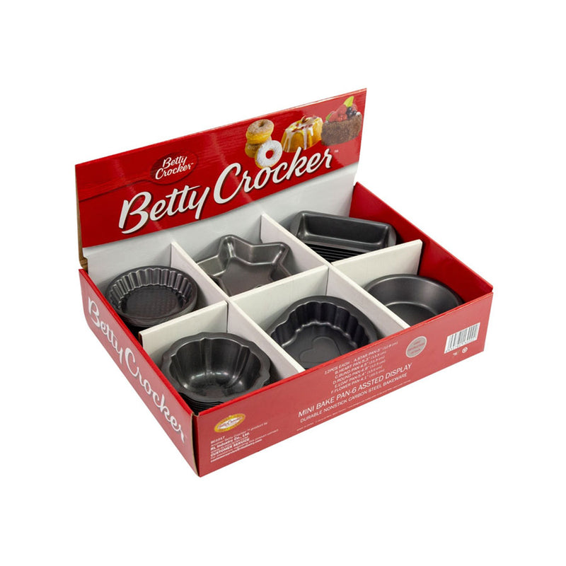 Mini Bake Pan – 6 Assorted Display Bakeware Mini Bake Pan – 6 Assorted Display Mini Bake Pan – 6 Assorted Display Betty Crocker