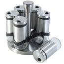 Spice Rack Set, Black Silver Collection