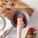 24cm Deep Fry Pan With Lid, Taupe