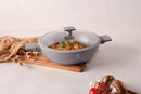 30cm Casserole Wok With Lid, Taupe