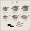 15 Pcs Cookware Set, Taupe