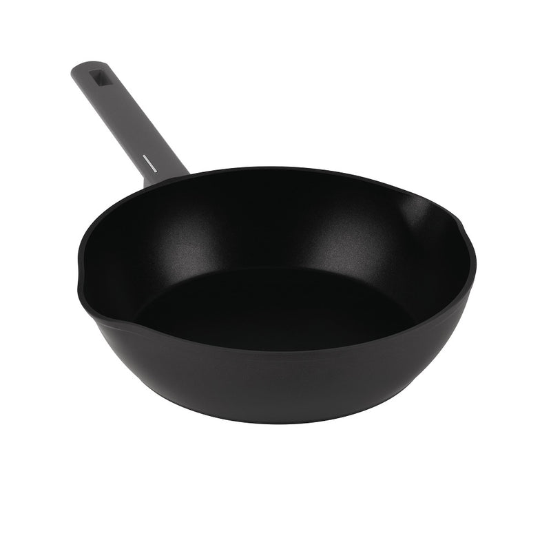 28cm Deep Fry Pan With 2 Mouth, Antracite