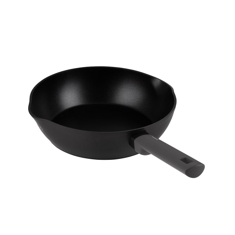 28cm Deep Fry Pan With 2 Mouth, Antracite