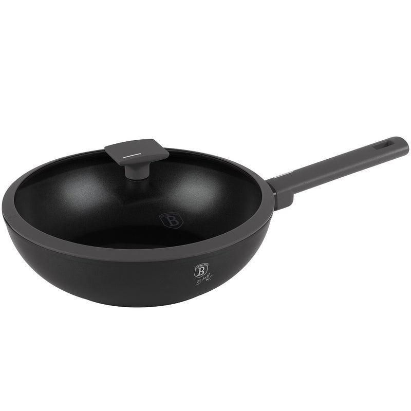 28cm Wok With Lid, Anthracite