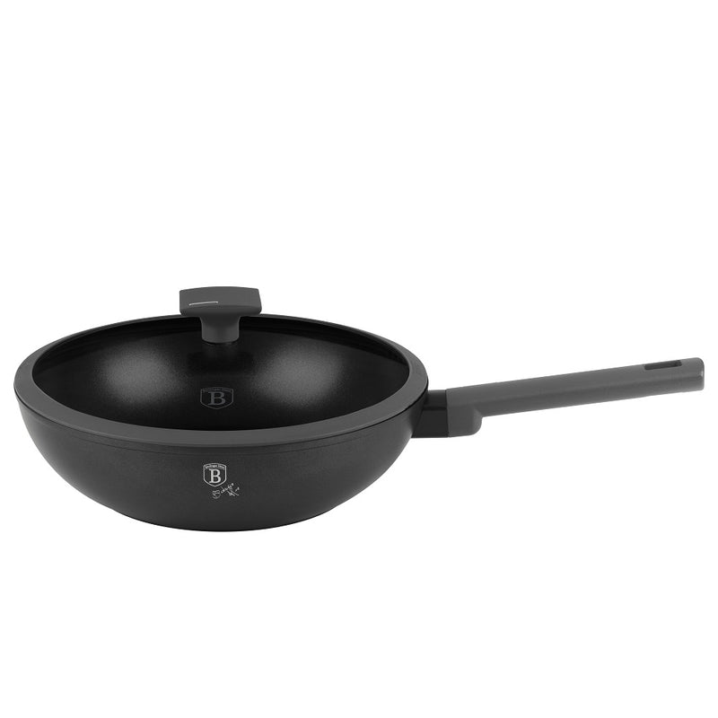 28cm Wok With Lid, Anthracite