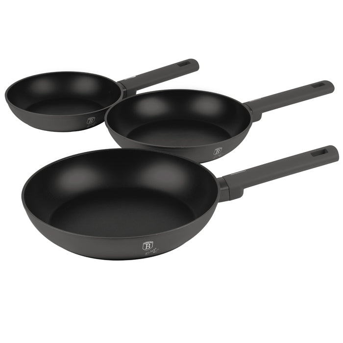 3 Pcs Fry Pan Set, Anthracite