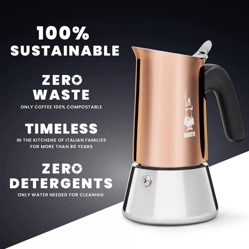 New Venus Induction, Copper&Silver Coffee Maker coffee maker New Venus Induction, Copper&Silver Coffee Maker New Venus Induction, Copper&Silver Coffee Maker Bialetti